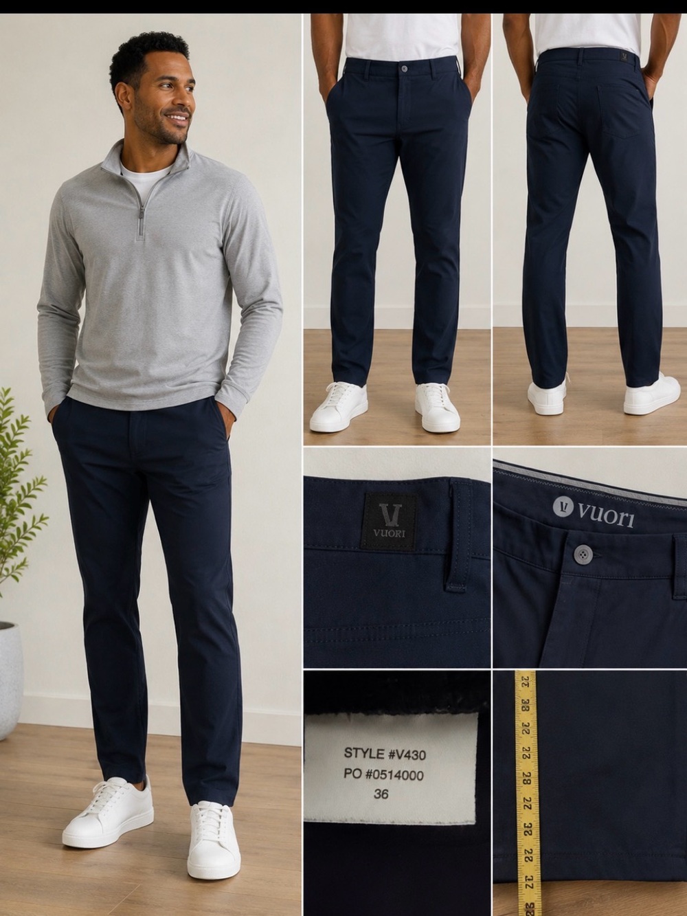 Vuori size 36 men’s straight leg Meta pants no signs of wear